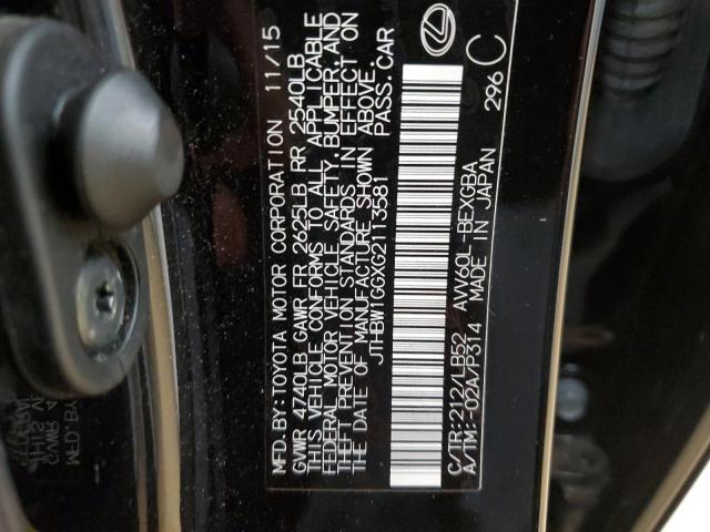 2016 LEXUS ES 300H JTHBW1GGXG2113581