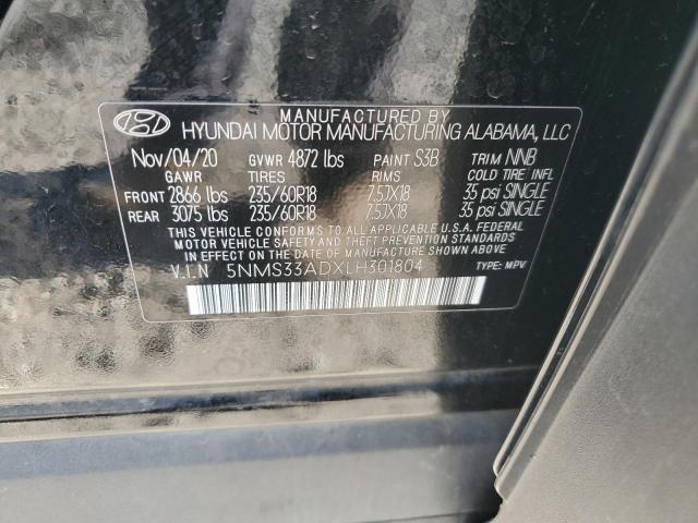 2020 HYUNDAI SANTA FE S - 5NMS33ADXLH301804