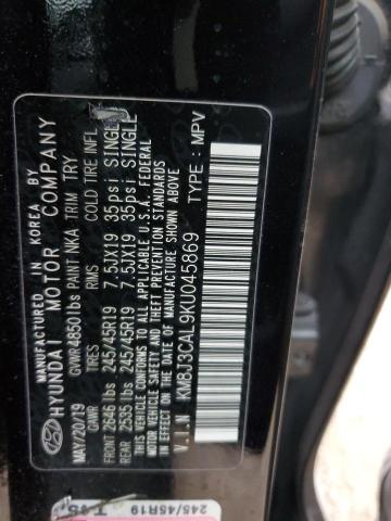 2019 HYUNDAI TUCSON LIM - KM8J3CAL9KU045869