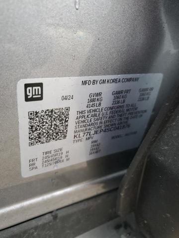 2025 CHEVROLET TRAX 2RS KL77LJEP4SC041876