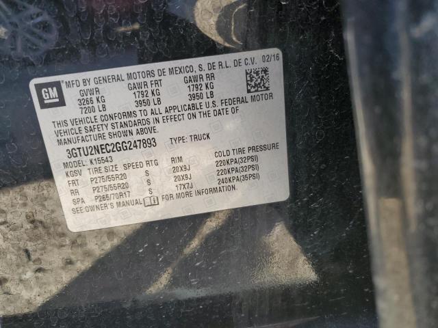 2016 GMC SIERRA K15 - 3GTU2NEC2GG247893