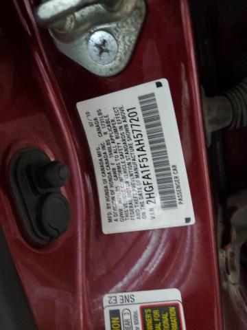 2hgfa1f51ah577201 - 2010 Honda civic lx - #44627645