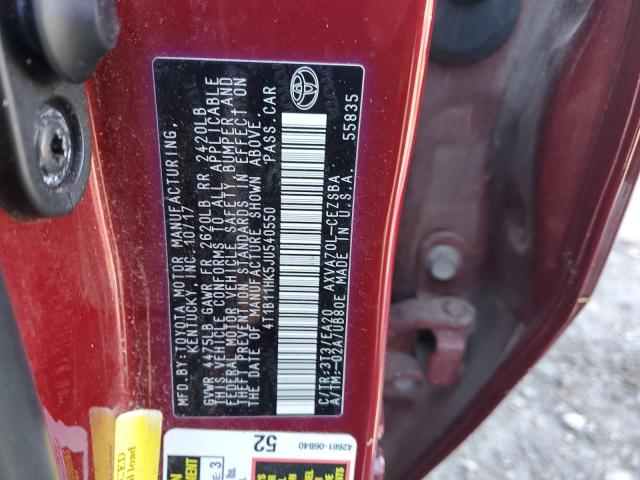 2018 TOYOTA CAMRY L - 4T1B11HK5JU540550
