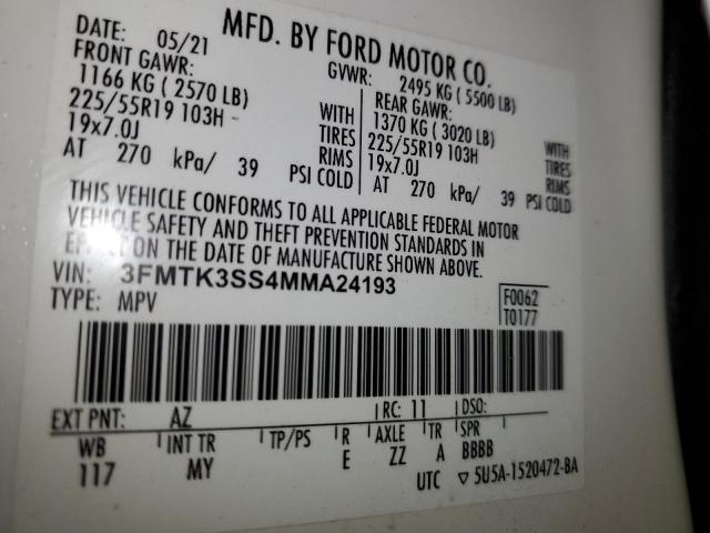2021 FORD MUSTANG MA - 3FMTK3SS4MMA24193