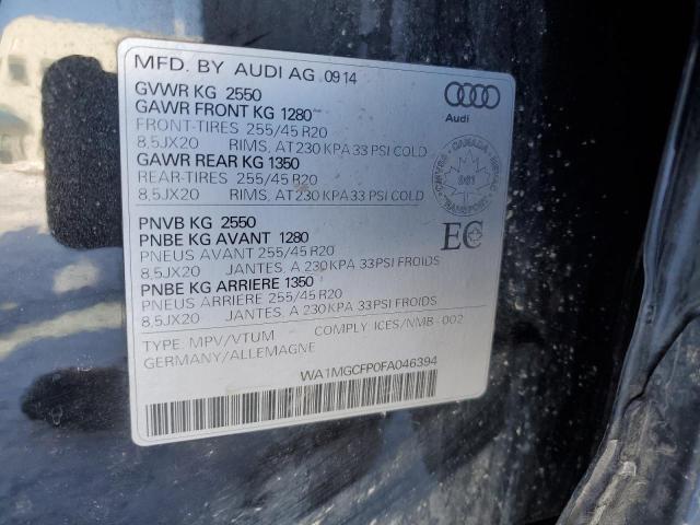 2015 AUDI Q5 TECHNIK WA1MGCFP0FA046394
