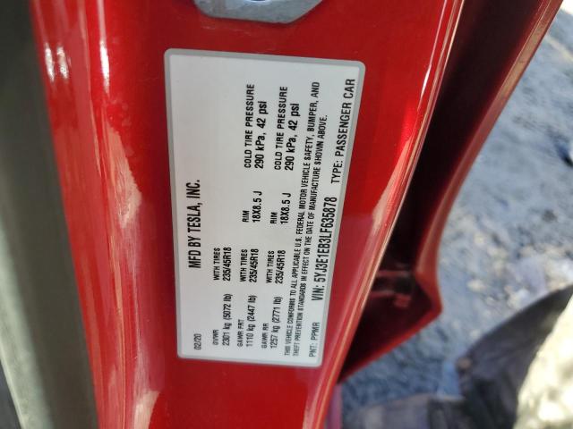 2020 TESLA MODEL 3 - 5YJ3E1EB3LF635878