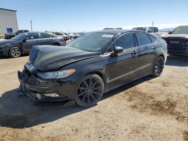 FORD FUSION SE 2017 black  gas 3FA6P0H77HR416636 photo #1