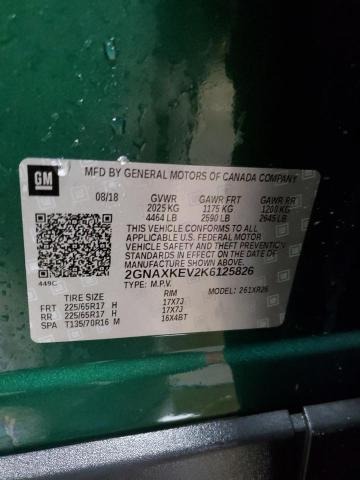 2019 CHEVROLET EQUINOX LT - 2GNAXKEV2K6125826