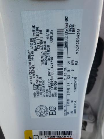 2020 FORD RANGER XL - 1FTER4FH8LLA21715