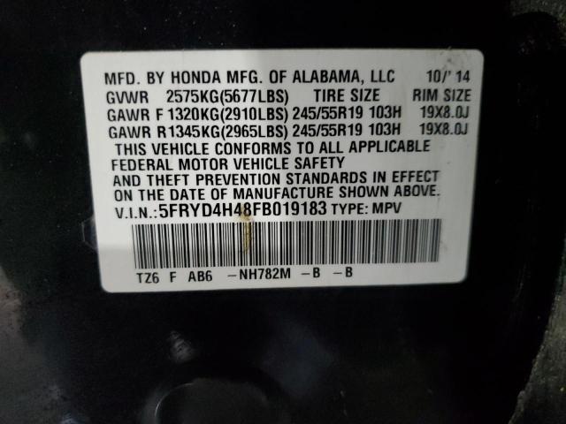 2015 ACURA MDX TECHNO - 5FRYD4H48FB019183