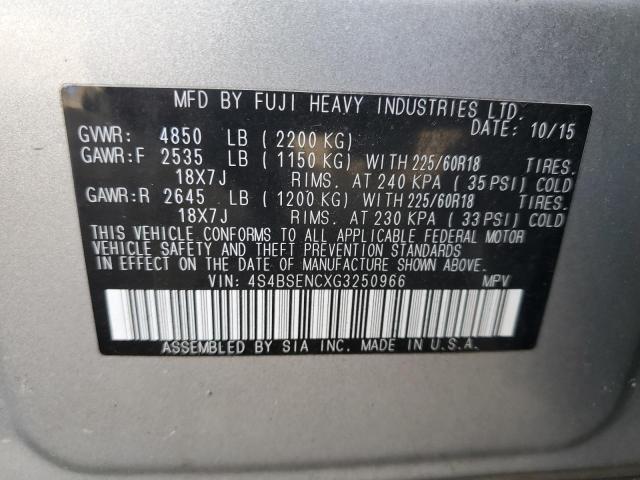 2016 SUBARU OUTBACK 3. - 4S4BSENCXG3250966