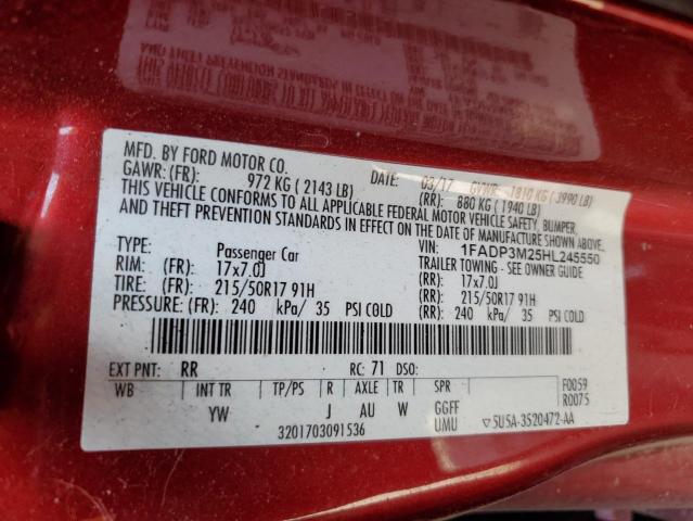 2017 FORD FOCUS SEL - 1FADP3M25HL245550