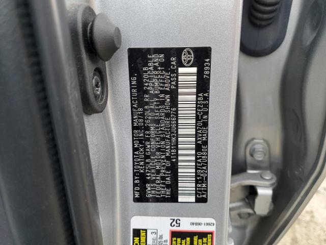 2018 TOYOTA CAMRY L - 4T1B11HK3JU666776