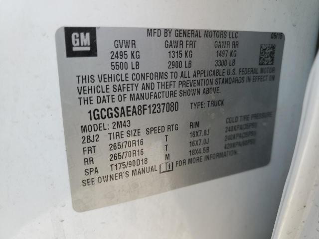 2015 CHEVROLET COLORADO - 1GCGSAEA8F1237080