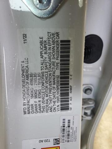19XFL1H78PE000192 2023 HONDA CIVIC