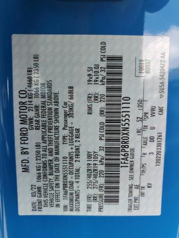 2022 FORD MUSTANG MA - 1FA6P8R0XN5551110