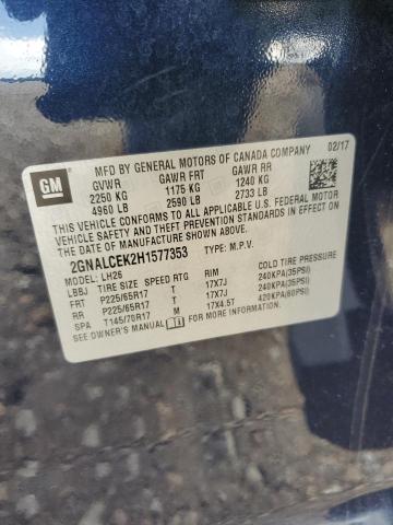 2017 CHEVROLET EQUINOX LT - 2GNALCEK2H1577353