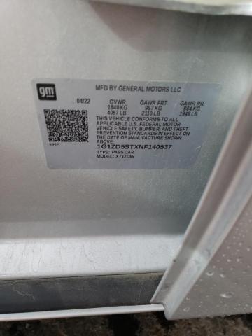 2022 CHEVROLET MALIBU LT 1G1ZD5STXNF140537