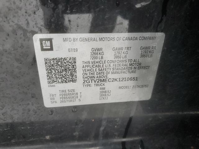 2019 GMC SIERRA LIM - 2GTV2MEC2K1210651