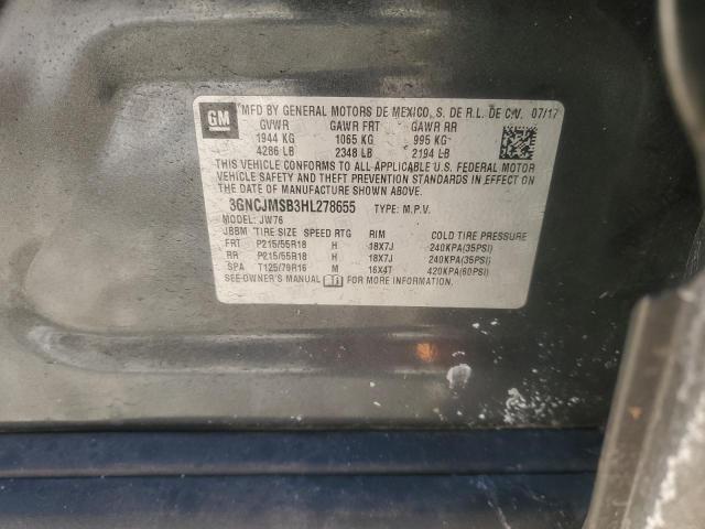 2017 CHEVROLET TRAX PREMI 3GNCJMSB3HL278655