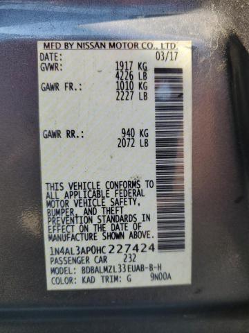 2017 NISSAN ALTIMA 2.5 - 1N4AL3AP0HC227424