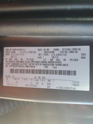 2020 FORD F150 SUPER 1FTEW1E53LFB07883