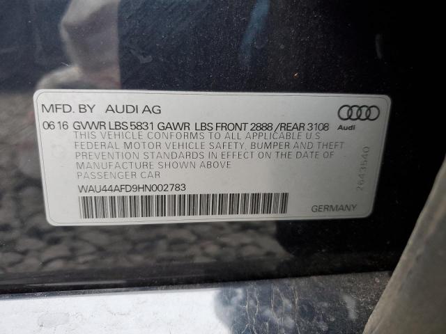 2017 AUDI A8 L QUATT - WAU44AFD9HN002783