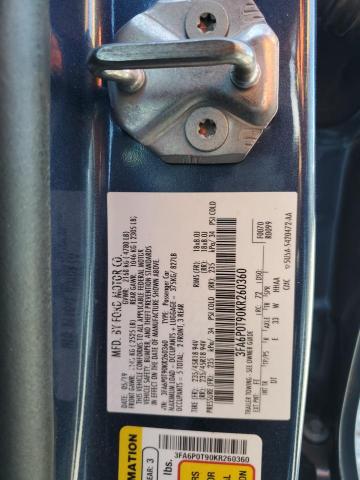 2019 FORD FUSION SE - 3FA6P0T90KR260360