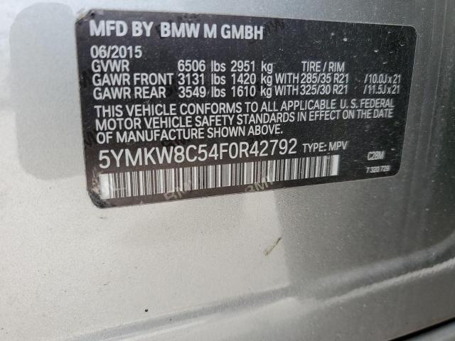 2015 BMW X6 M 5YMKW8C54F0R42792