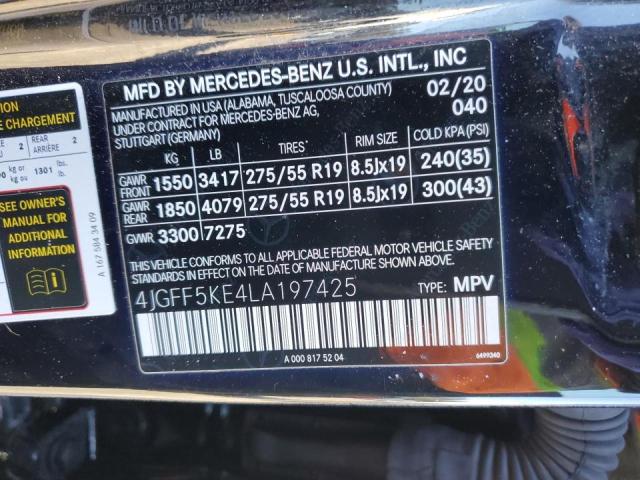 2020 MERCEDES-BENZ GLS 450 4M - 4JGFF5KE4LA197425
