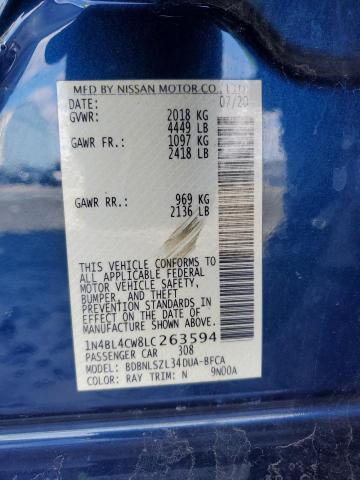 2020 NISSAN ALTIMA SR - 1N4BL4CW8LC263594