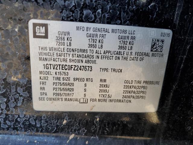 2015 GMC SIERRA K15 - 1GTV2TEC0FZ247673