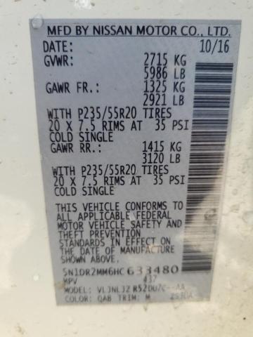 2017 NISSAN PATHFINDER - 5N1DR2MM6HC633480