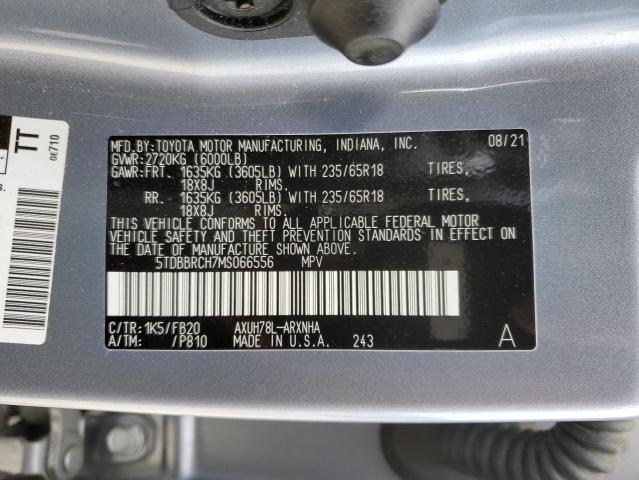 2021 TOYOTA HIGHLANDER - 5TDBBRCH7MS066556