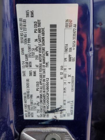 2015 FORD ESCAPE SE - 1FMCU0GX2FUB05012