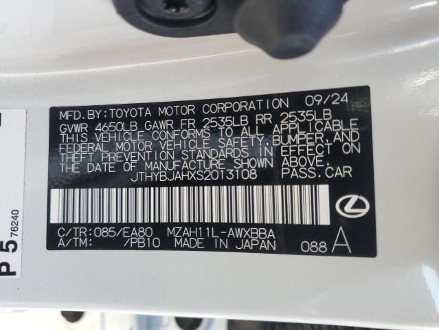 2025 LEXUS UX 300H BA JTHYBJAHXS2013108
