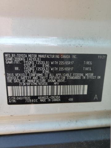 2021 TOYOTA RAV4 LE 2T3K1RFV7MC165656