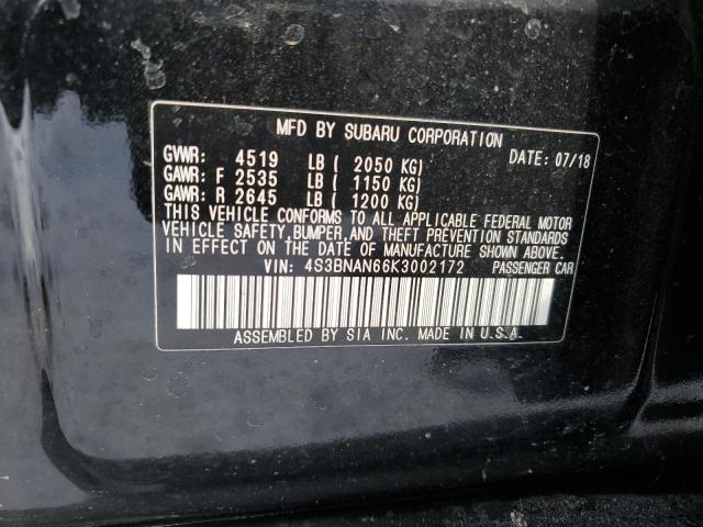 2019 SUBARU LEGACY 2.5 4S3BNAN66K3002172