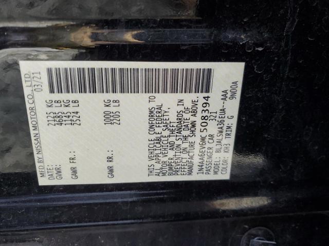 2021 NISSAN MAXIMA SR 1N4AA6EV6MC508394