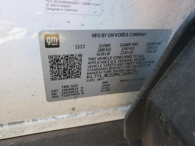 2024 CHEVROLET TRAX 2RS KL77LJE22RC169077