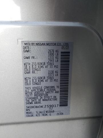 2022 NISSAN PATHFINDER - 5N1DR3BA5NC259017