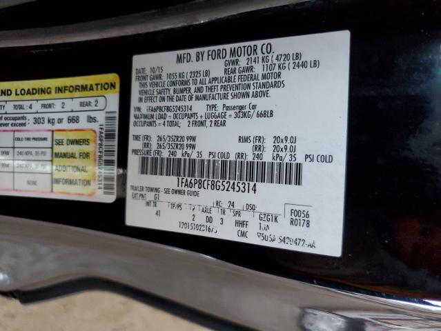 2016 FORD MUSTANG GT - 1FA6P8CF8G5245314