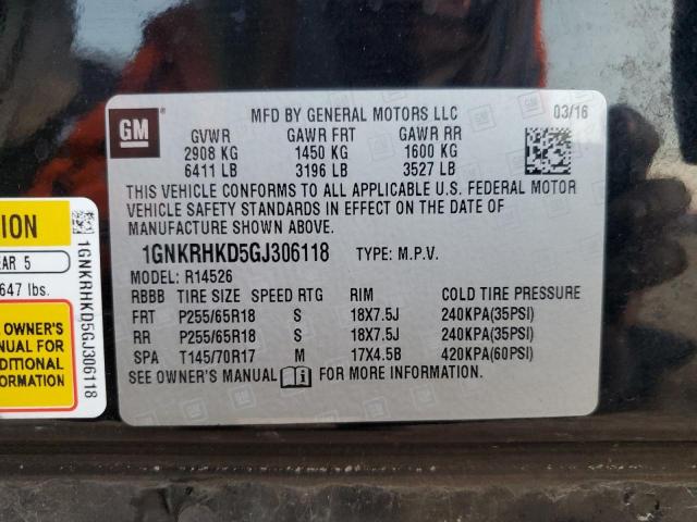 2016 CHEVROLET TRAVERSE L - 1GNKRHKD5GJ306118