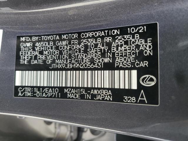 2022 LEXUS UX 250H BA JTHX9JBH9N2056431
