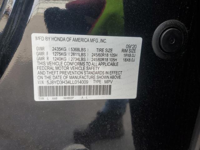 2020 ACURA MDX - 5J8YD3H34LL014009