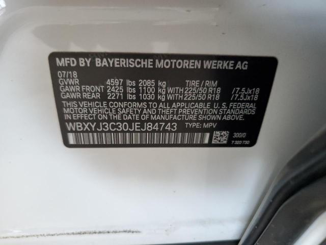 2018 BMW X2 SDRIVE2 WBXYJ3C30JEJ84743