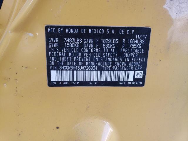 2018 HONDA FIT LX 3HGGK5H43JM726934