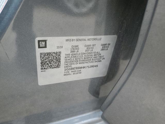 2019 CHEVROLET CRUZE LT - 1G1BE5SM4K7129045