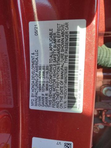 2021 HONDA ACCORD LX - 1HGCV1F14MA076083