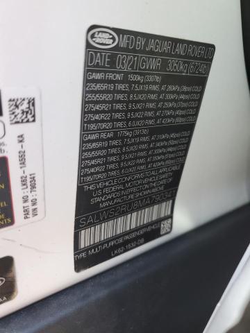 2021 LAND ROVER RANGE ROVE - SALWS2RU8MA790341